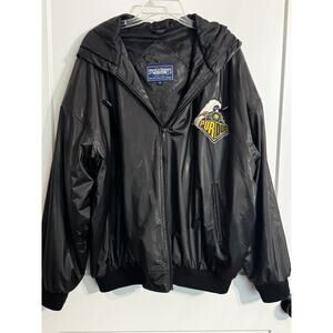 Boilermakers Purdue University Jacket Sz XL Hood Zip College Coat Rain Coat